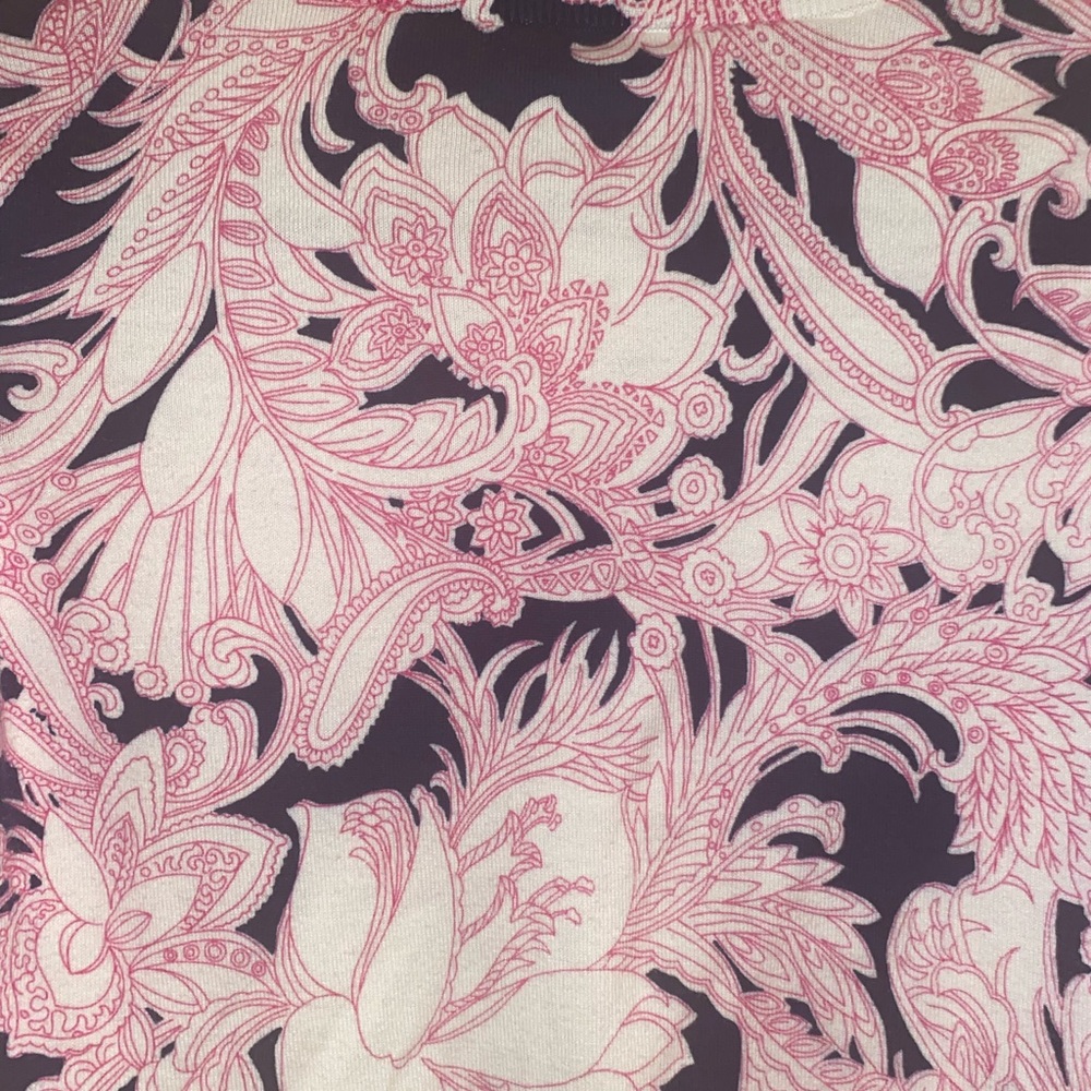 🌸 Talbots Floral Beaded Button-Front Cardigan | Pink Blue White | XS 🌸 - Picture 5 of 10
